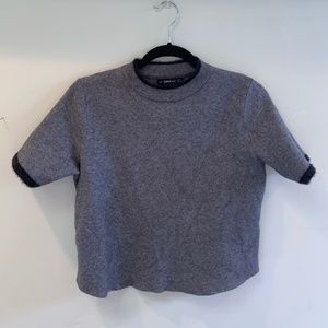 Zara Knit Short Sleeve Sweater